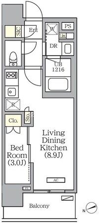 グランエール西日暮里の物件間取画像